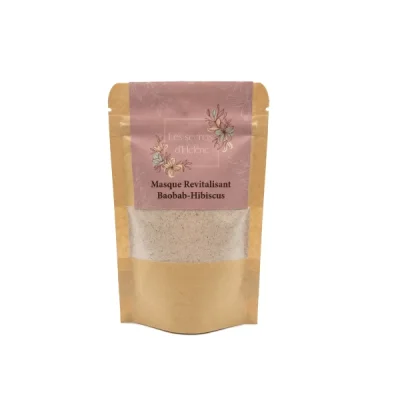 Masque visage naturel à la poudre d’Hibiscus et de Baobab pour une peau éclatante