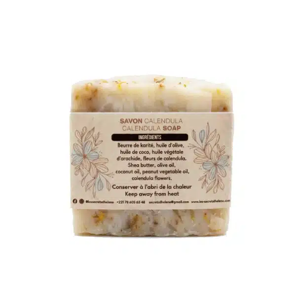 Savon au calendula naturel pour peau sensible et apaisée
