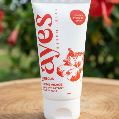 Crème visage à l'hibiscus et au miel.
