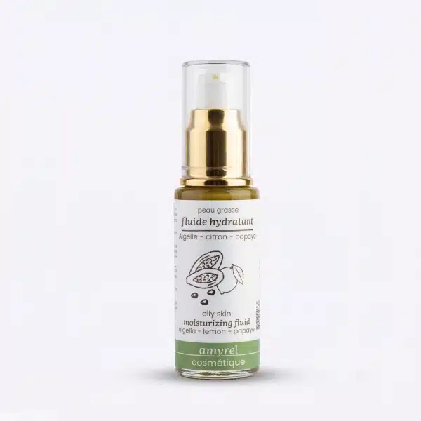 Fluide hydratant purifiant peaux grasses – Nigelle, Citron & Papaye
